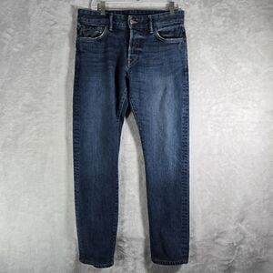 Buck Mason Maverick Slim Mens Act Size 30x30 Double Dipped Light Wash Button Fly